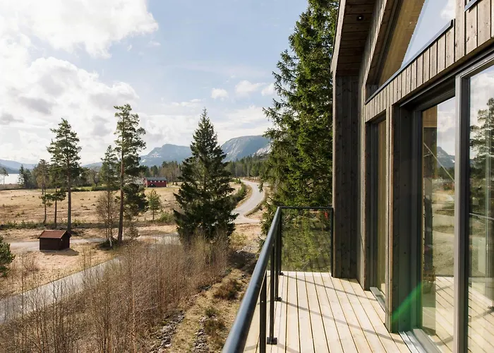 Designer By Nisser With View And Sauna 度假居 Treungen